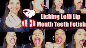 Virtual Reality VR 3D - Here I enjoy sucking a very large lollipop Licking lolli Lip Fetish Lolly pop Lick suck drool licking lollipop asmr licking lollys