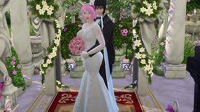 Sexy Sakura's Wedding Day Deception: Naruto Cuckolds with Busty Bride in Hentai Anime