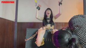 Cosplayer girl is tickled by cleaning lady (Custom) MP4