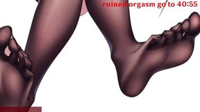 Kurumi teaches you how to ruin orgasm Hentai JOI CBT CEI (Hard Femdom/Humiliation Feet BDSM)