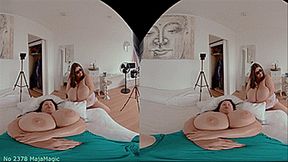 VR180 3D - Double Big Boobs Massage with Maja and Natalie (Clip No 2378 - wmv version)