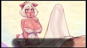 My Pig Princess [ HENTAI Game ] Ep.2 the princess got me a hard boner while massaging me