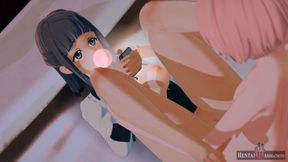 My Girlfriend Doesn't Let Go of the Phone While I Fuck Her Hard - Hentai Hot Animations