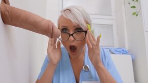 The hot Nurse Angel Wicky Gets A Glory Hole Booty Fuck