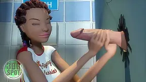 Cram Skul Period 4 - Ebony cheerleader fucks gloryhole cock