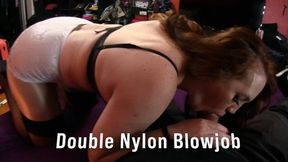Evangelines Double Nylon Blowjobs 1
