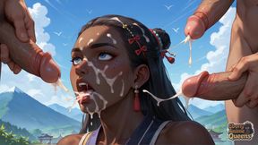 Mouthwatering Queen Deep Throats Mountain Sky in Dark-hued Porno.