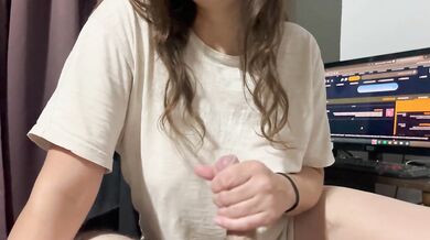 I'll grab your penis and talk to you in a sexy way so you can have a really good orgasm.