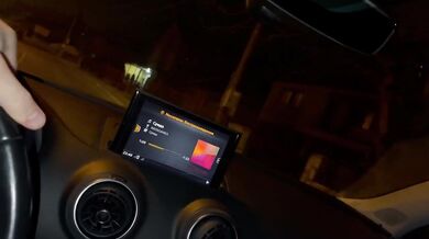 sweet blonde on highway get throat fucked deep in car