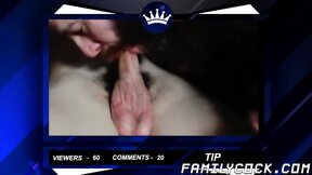 ”Bear daddy raw fucks his twink stepson & creaming his booty”