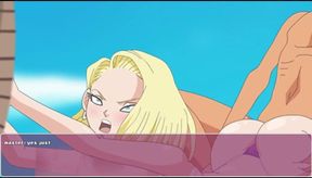 Android Quest for the Balls - Dragon Ball Part 2 - Horny Bikini Android 18