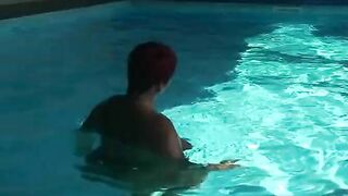 Annadevot - Nude swim inside the pool