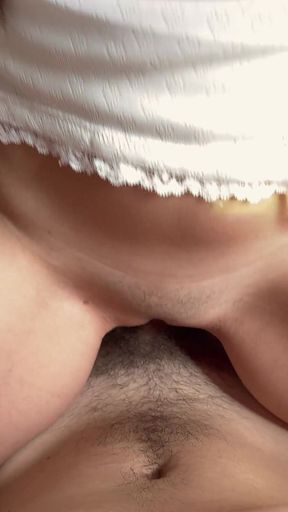 Step Sis Seduce Me with Her Big Ass in My Bed and I Start Jerking off Behind Her but She Caught Me!