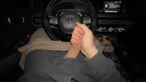 Late night dirty talk in the car - thick cock chill music and loud dirty talk