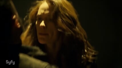 Wynonna Earp BALLBUSTING stomp, nut punch & squeeze, Natalie Scrofano