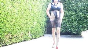 Kiana black sheer dress