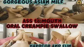 Gorgeous Asian Milf Ass To Mouth Cum Swallow