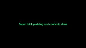 Green pudding sloppy slime