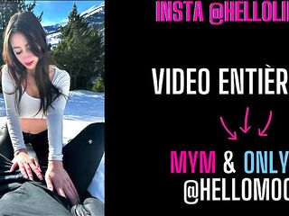 Hellolimonnoff suce une grosse bite à la neige