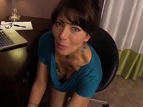 Step son spying on mom gets a sloppy blowjob