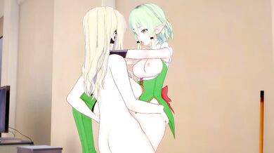 High Elf Archer Fucks Raw Futanari Sword Maiden With Big Tits And Ass Creampie Ahegao