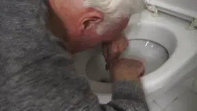 Toilet Slave Submits for Dirty Old German Master's Control Play