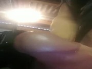 Wanking my hard cock off in the garage