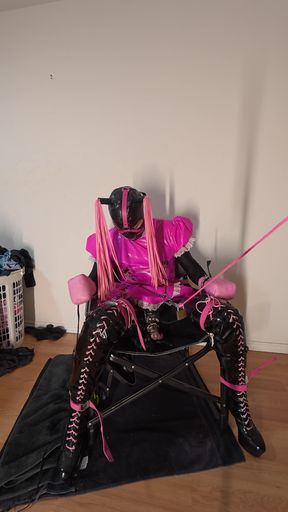Must-see moment from "Sissy Maids Self Bondage Chair Torment"