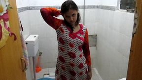 Sexy Indian Bhabhi In Bathroom Taking Shower Filmed By Her Husband &ndash; Full Hindi Audio