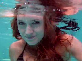 Mesmerizing redhead teenie from Russia shows her body