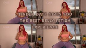 Tinder date gives you the best belly fetish experience