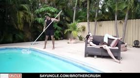 ”BrotherCrush - Sucking Off My Step Bro by The Pool”