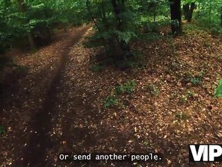 VIP4K. Met a nude stranger with hawt tits in the forest. Hawt sex with Emejota