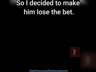 My spouse wager his 28-year-old apprentice that this chab couldn't bang me... I made him lose the wager.