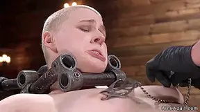 Busty Hairy Slave In Metal