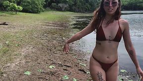 Ariel Siren films sex vlog while camping - Amateur Porn