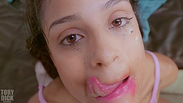 SKINNY PETITE Breiny Zoe is an ANAL THROAT-BASHED tiny nympho who must be degraded