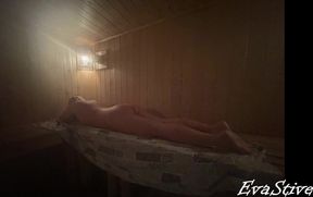 Steamy Sauna Session: Mature Beauty's Intense Solo Experience