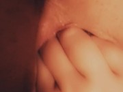 Four fingers deep in your pretty little kitten as she moans