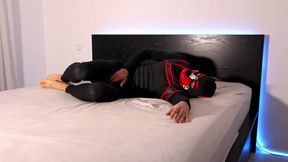Horny Neoprene Puppy Humping And Teasing Himself In Wetsuit