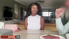 Fucking this LARGE TITS EBONY TEEN better than her CUCK BOYFRIEND ever could - African Casting