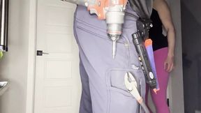 Hot MILF Craves Handyman's Cock&#x1F32D; Following plumbing & wiring Tease Nude