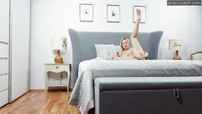 Blonde doll Ava Pearl dildos virgin ass