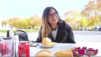She's such a slut she needs two cocks. Megan Love, nerd influencer manhandled on FAKings
