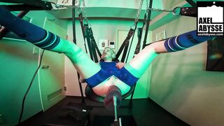 Watch Axel Abysse's solo play with his massive fake cock and dildo