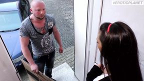 German babe takes powerful anal sex