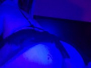 Riding my glowing goblin dildo