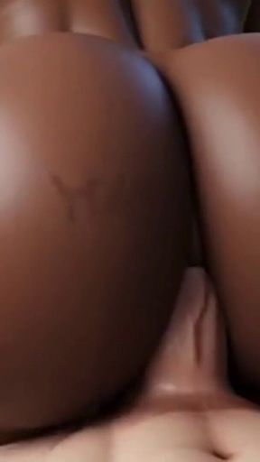 A Gay Black Man with a Huge Ass Was Fucked on the Beach Sand by His Friend.