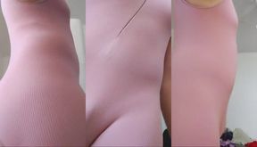 Femboy romp in skintight spandex trap fetish yoga