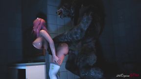 Werewolf Slams His Beast Cock In Doa Honokas Teen 18+ Pussy